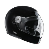 HJC V90 Uni Casco de moto abatible estilo vintage Noir Metal