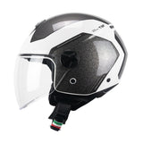 CGM 167L FLO BICO Urbano Abierto Jet Casco Blanco Gris Largo
