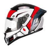 CGM 330S RIOT SPACE Integral Moto Casco Blanco Preto Rojo – Maximomoto PT