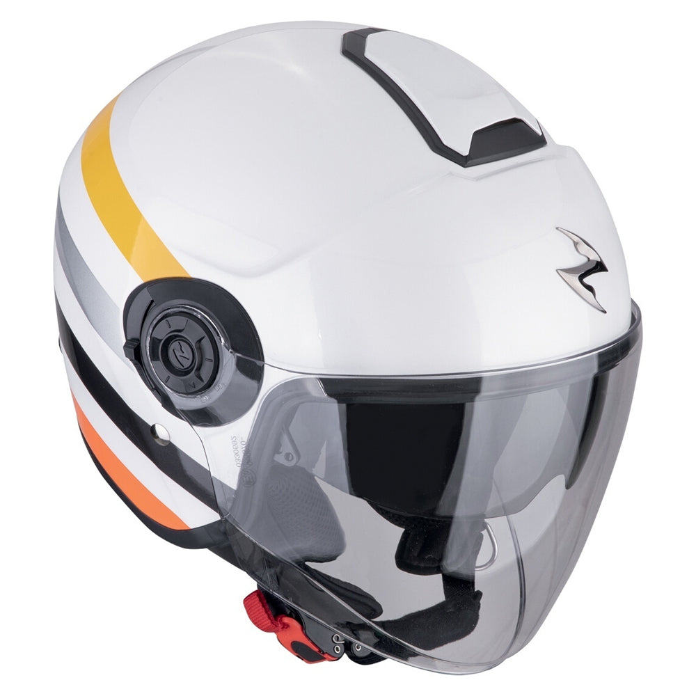 SCORPION EXO-CITY II BEE Urban Motorcycle Jet Casco Blanco Amarillo – 2 – Maximomoto PT