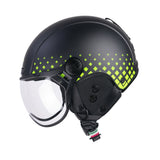 CGM 801S JET EBI TONE Abierto Casco Negro Amarilla Opaca