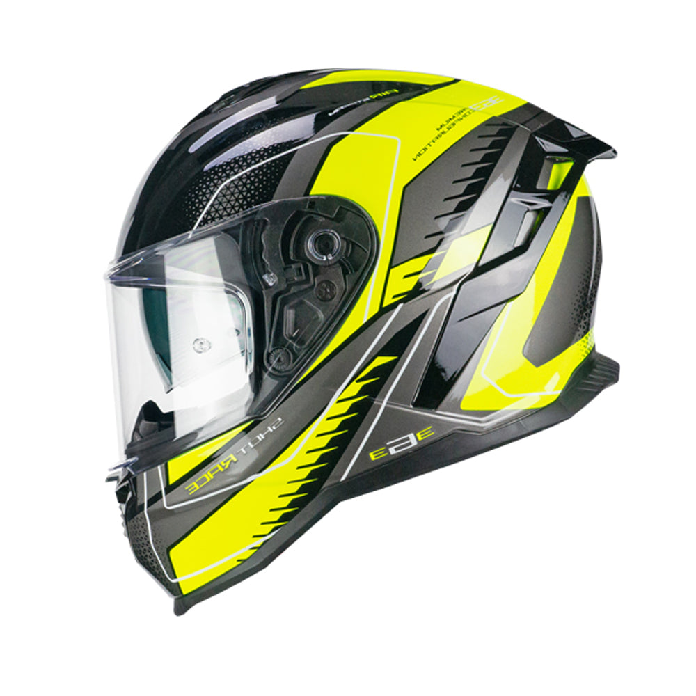 CGM 363 SHOT RACE Integral Motorcycle Casco Black fluo yellow – 1 – Maximomoto PT