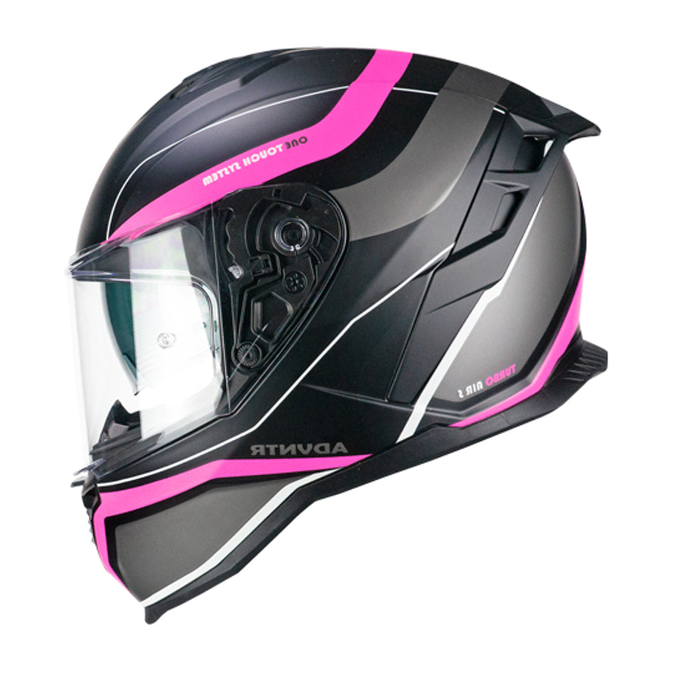 CGM 363 SHOT Integral Motorcycle Casco Black Fuchsia Fluo Matte – 1 – Maximomoto PT
