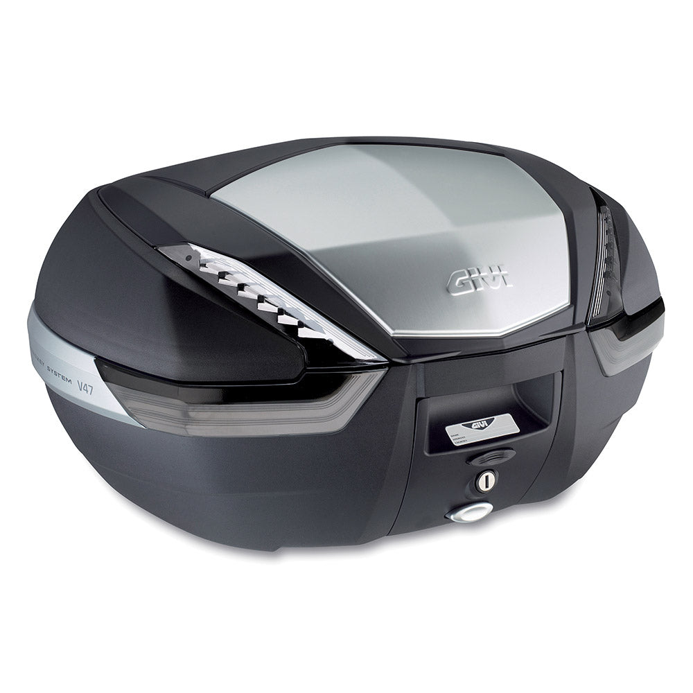 GIVI MK V47 Motorcycle Case, Black Aluminum, Smoked Reflectors, 47 L – 1 – Maximomoto PT