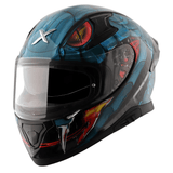 AXOR APEX VENOMOUS DV Moto Integral Capacete Preto Azul