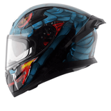 AXOR APEX VENOMOUS DV Moto Integral Capacete Preto Azul