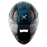 AXOR APEX VENOMOUS DV Moto Integral Capacete Preto Azul