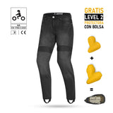 R-TECH VAQUERO VALENCIA CE Motocicleta Calças ganga preta 34L