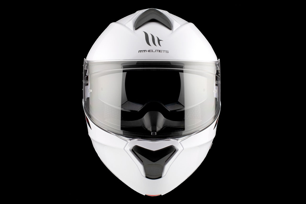 MT Genesis SV Solid A0 blanco brillante Casco modular de motocicleta – 6 – Maximomoto PT