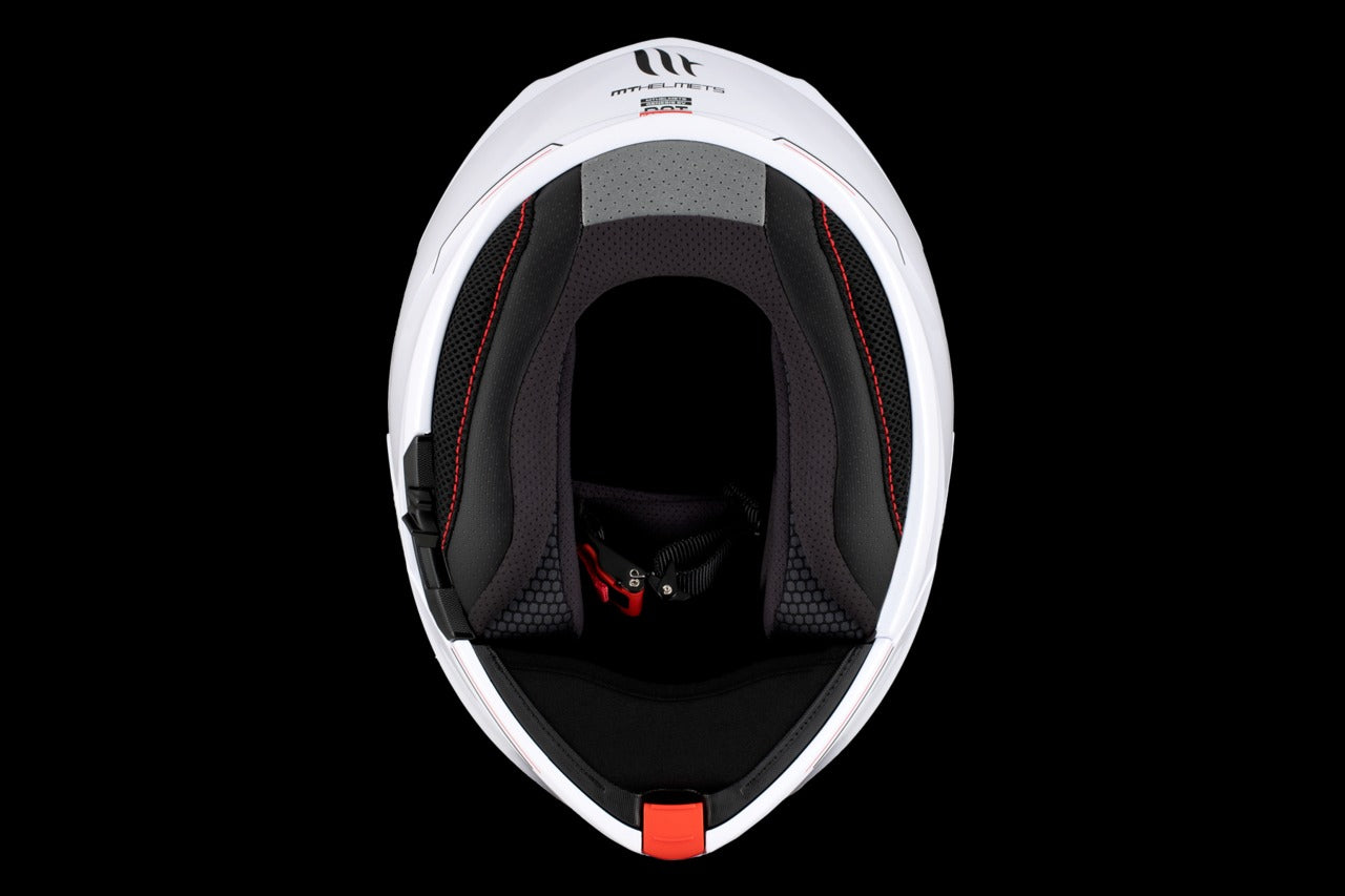 MT Genesis SV Solid A0 blanco brillante Casco modular de motocicleta – 4 – Maximomoto PT