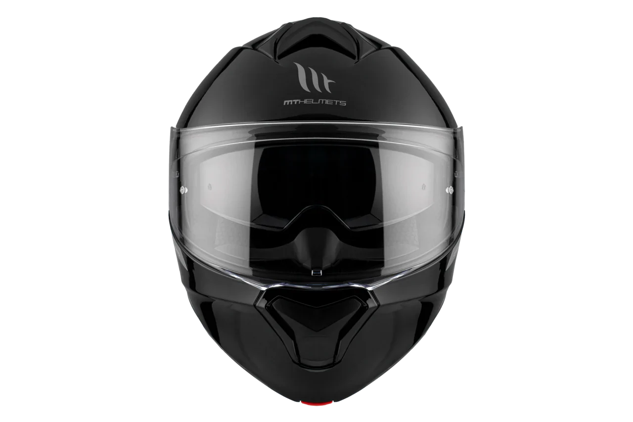 MT Genesis SV Solid A1 abatible, negro brillante Casco de motocicleta – 3 – Maximomoto PT