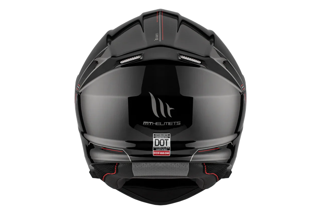 MT Genesis SV Solid A1 abatible, negro brillante Casco de motocicleta – 6 – Maximomoto PT