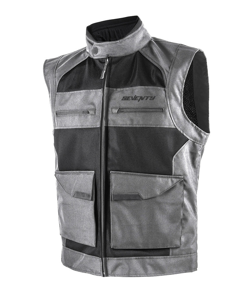 SEVENTY SCIROCCO SD-S3 Chaleco De Motociclismo De Verano Para Hombre Gris – 1 – Maximomoto PT