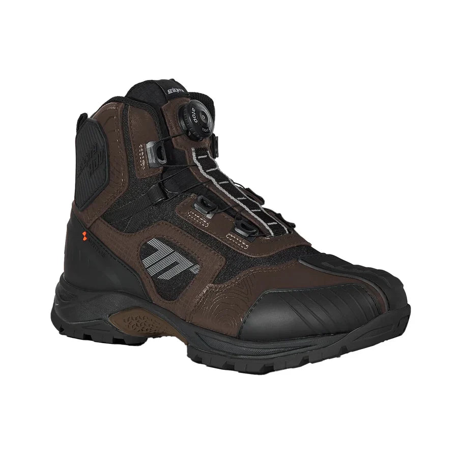 SEVENTYSD-BA7 STELVIO LOW UNISEX ADVENTURE BLACK BROWN BOOTS – 1 – Maximomoto PT