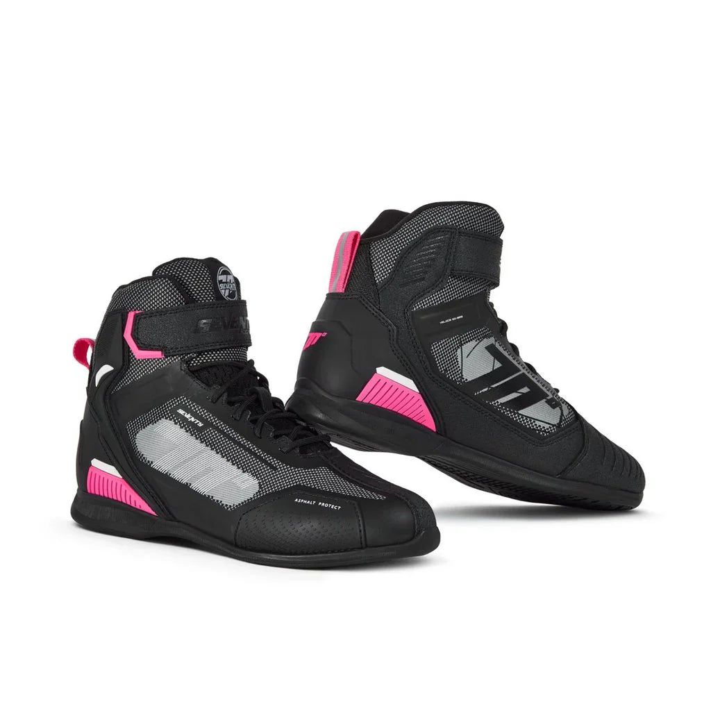 SEVENTY SD-BR2 VELOCE UNISEX SUMMER BOOTS BLACK PINK WHITE – 1 – Maximomoto PT