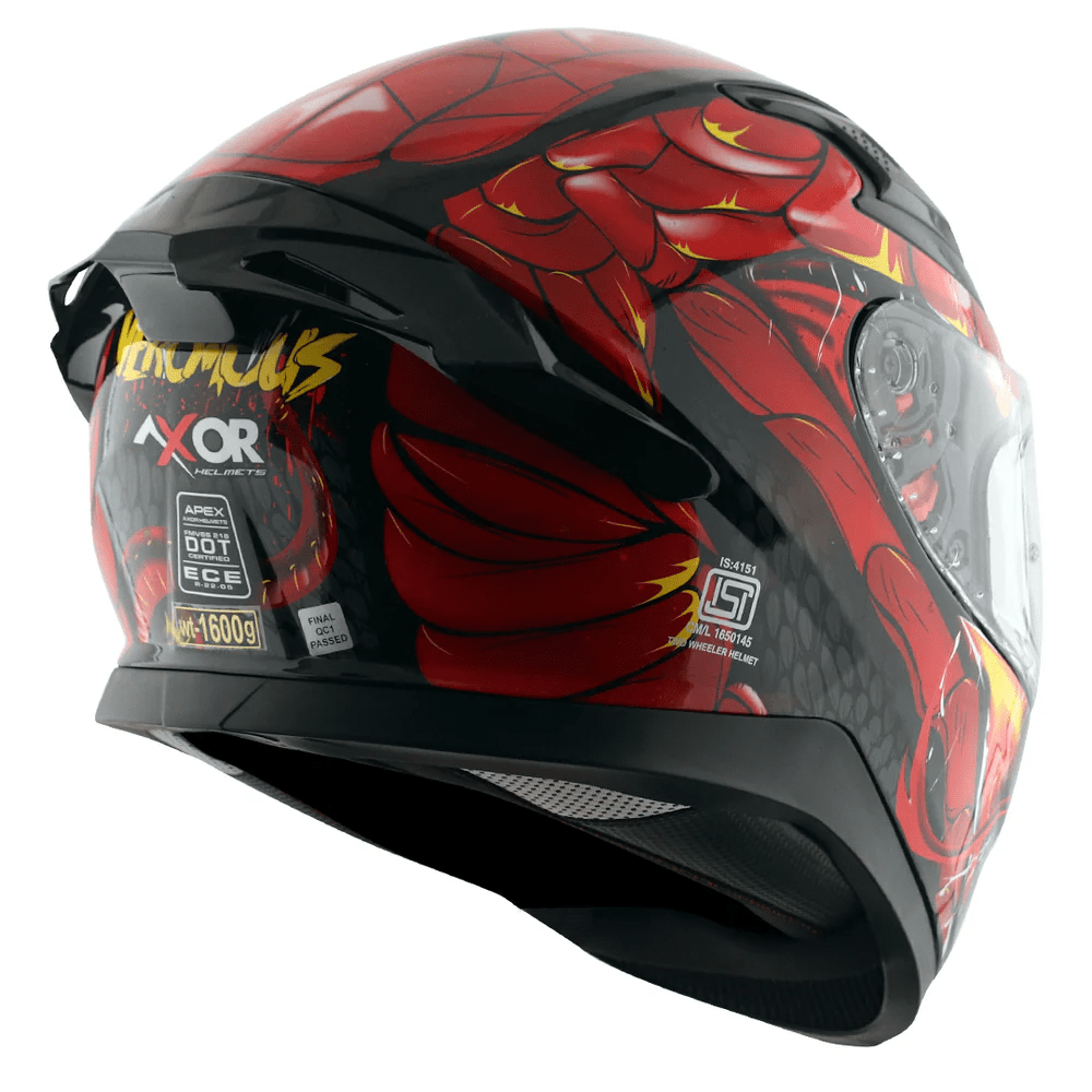 AXOR APEX VENOMOUS DV CASCO INTEGRAL DE MOTOCICLETA NEGRO_ROJO – 3 – Maximomoto PT