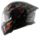 AXOR APEX VENOMOUS DV Moto Integral Capacete Preto Matt Cinza