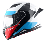 AXOR HUNTER TURBO CASCO ONTEGRAL DE MOTOCICLETA BLANCO-ROJO