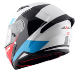 AXOR HUNTER TURBO CASCO ONTEGRAL DE MOTOCICLETA BLANCO-ROJO