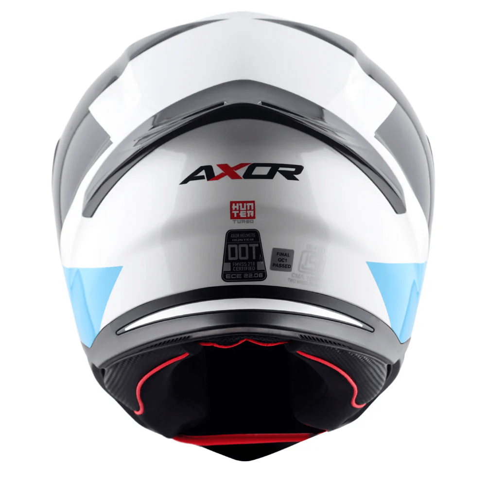 AXOR HUNTER TURBO CASCO ONTEGRAL DE MOTOCICLETA BLANCO-ROJO – 4 – Maximomoto PT