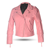 BELA SWISS Moto Homem Couro Moda Casacos Rosa