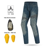 BELA ADAM Jeans Moto Calcas Azul