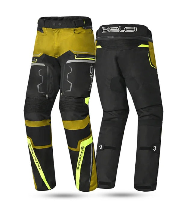 BELA Watson Têxtil Moto Calça Preto Castanho Amarelo Brancomaximomoto.pt-back