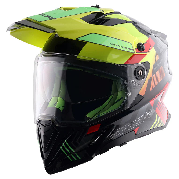 AXOR X-CROSS D/V GAMBLING Moto Adventure Capacete Amarelo Fluo – 1 – Maximomoto PT