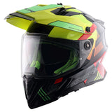 AXOR X-CROSS D/V GAMBLING Moto Adventure Capacete Amarelo Fluo