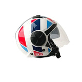 Kappa KV 37R Estilo JATO MOTOCICLETA CAPACETE Branco Brilhante Azul Vermelho
