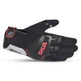 SHUA SEA BREEZE Moto Luvas Preto Cinzento Vermelho