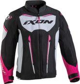 IXON STRIKER AIR L Niños Textil Moto Chaqueta Preto, Blanco Fucsia – Maximomoto PT