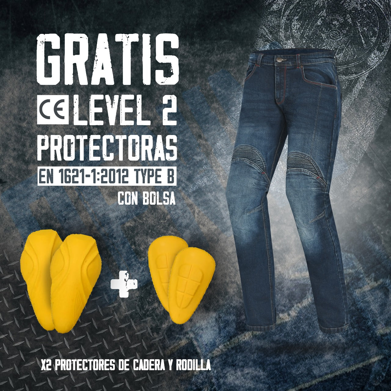 BELA BOSTON Denim Jeans CE Approved AA Moto Calcas Azul