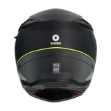 SHIRO DISCOVER ROYAL Moto Modular Capacete Preto Matt Verde