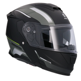 SHIRO DISCOVER ROYAL Moto Modular Capacete Preto Matt Verde