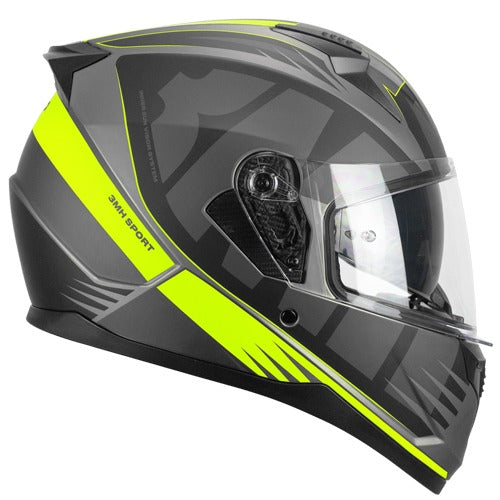 SKA-P 3MHG SPEEDER SPORT Casco Modular Nero Giallo Fluo Opaco – 1 – Maximomoto PT