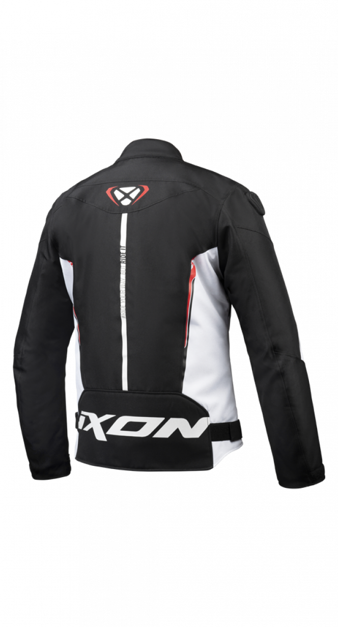 IXON CORDOLO Hombre Textil Moto Chaqueta Negro Blanco Rojo – 2 – Maximomoto PT