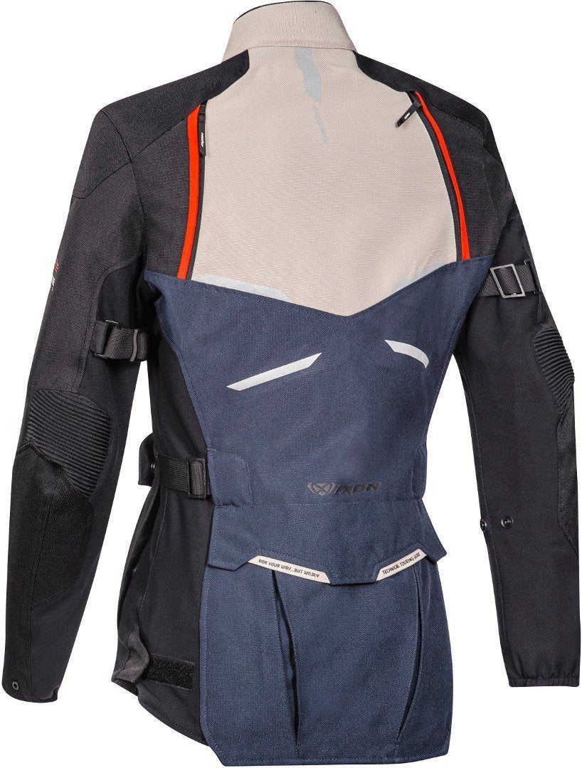 IXON Eddas Mujer Textile Moto Chaqueta Grege Azul Marino Negro – 2 – Maximomoto PT