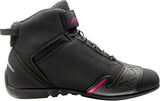 IXON GAMBLER MULHER MOTOCICLISMO BOTAS PRETAS FÚCSIA