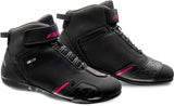 IXON GAMBLER MULHER MOTOCICLISMO BOTAS PRETAS FÚCSIA