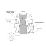 BELA HURRICANE 3 EM 1 Moto Senhora Casacos Preto