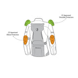 BELA HURRICANE 3 in 1 Women's Motorcycle Jacket Turquoise Black