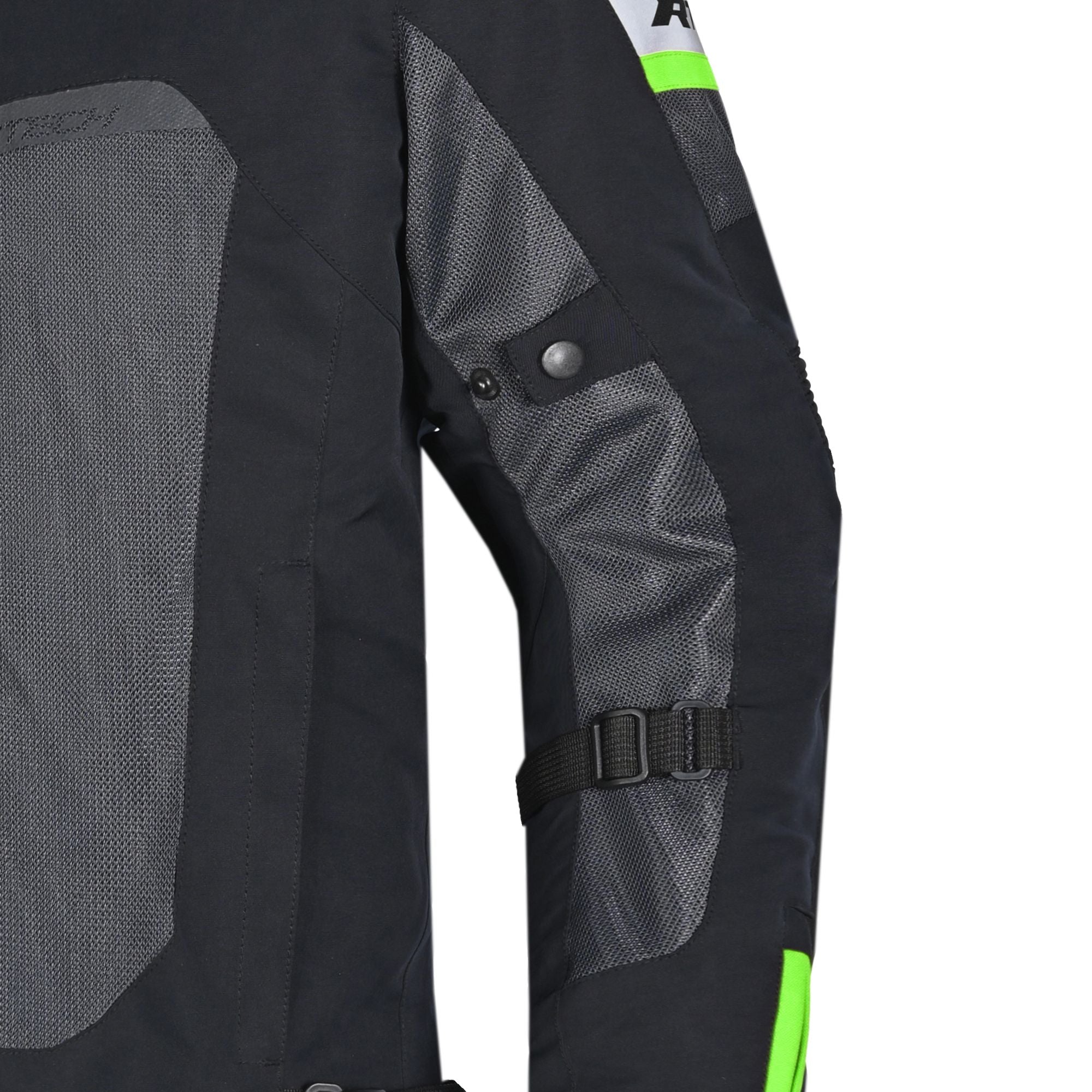 R-TECH SPIRAL MESH Motorcycle Jackets Black Gray Fluorescent Green – 5 – Maximomoto PT