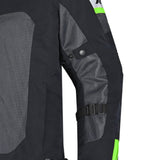R-TECH SPIRAL MESH Motorcycle Jackets Black Gray Fluorescent Green