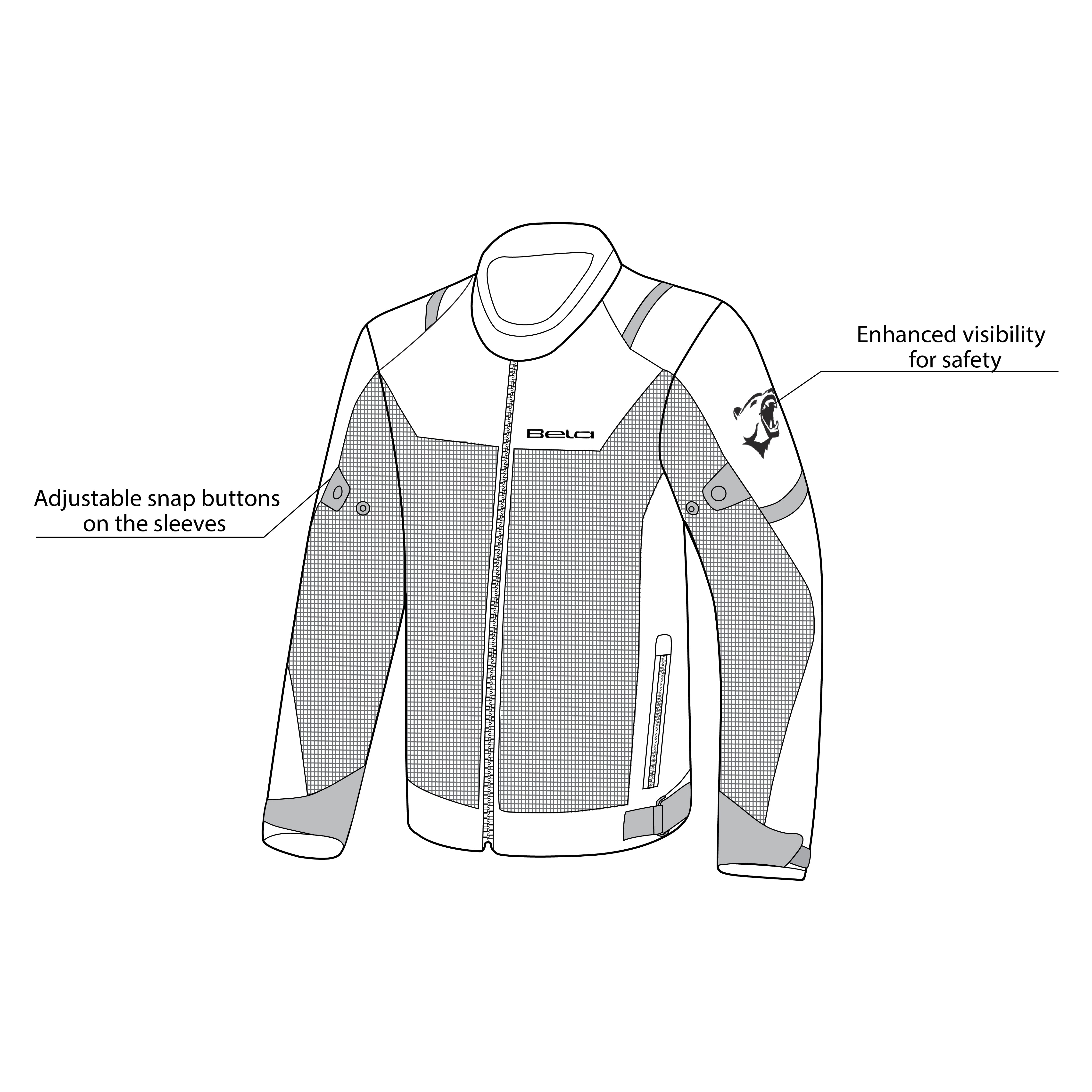 BELA MESH PRO Moto Homem Casaco Branco – 9 – Maximomoto PT