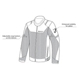 BELA MESH PRO Moto Homem Casaco Branco
