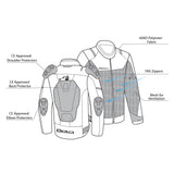 BELA MESH PRO Moto Homem Casaco Branco