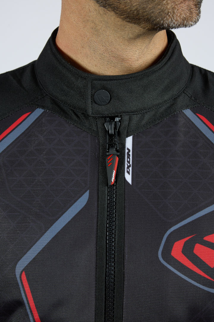 IXON DEMONIAK Verano Moto De Chaqueta Textil Negro Rojo – 7 – Maximomoto PT