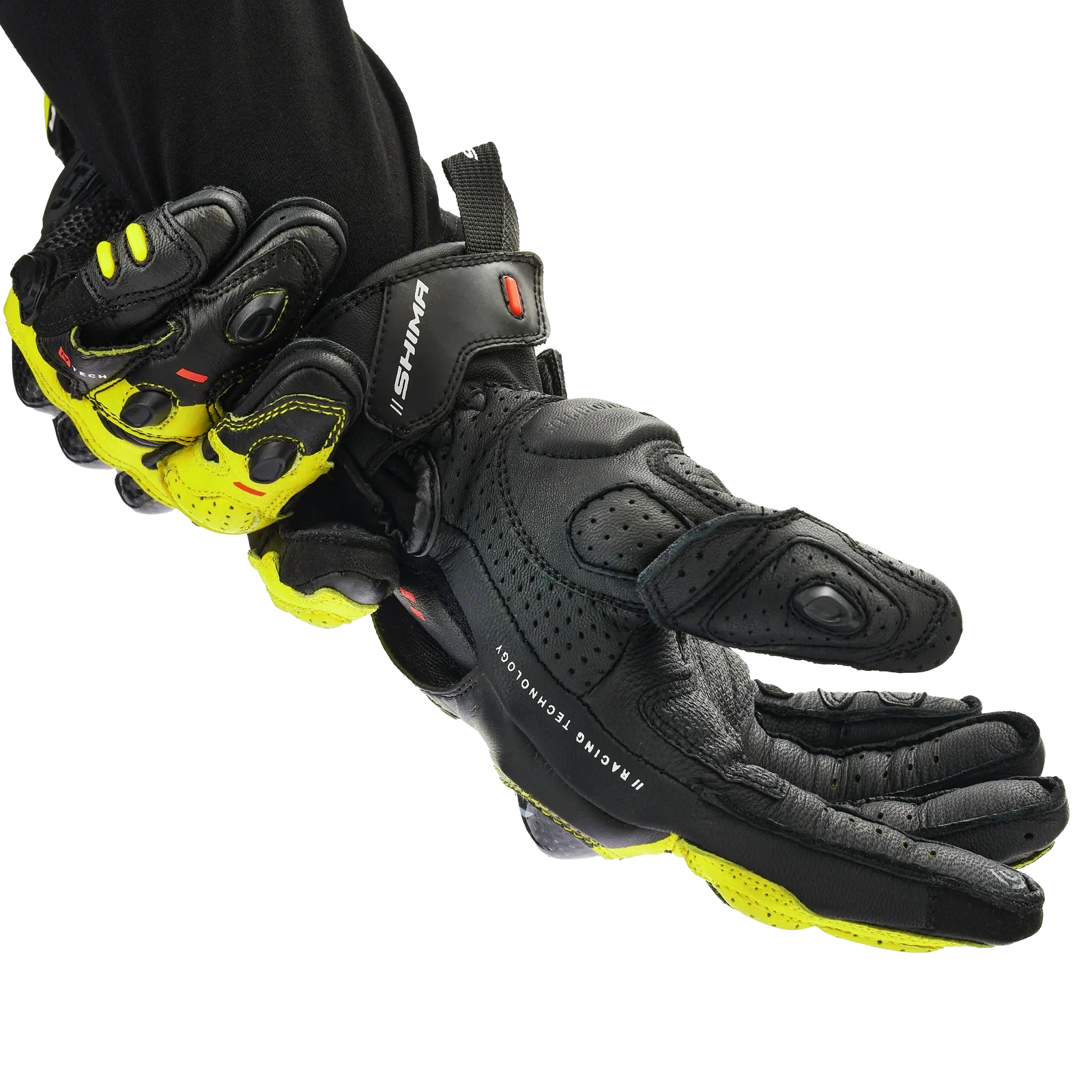 SHIMA XRS-3 SHORT HOHOMEMS CORRIDA LUVAS PRETO AMARELO FLUO – 5 – Maximomoto PT