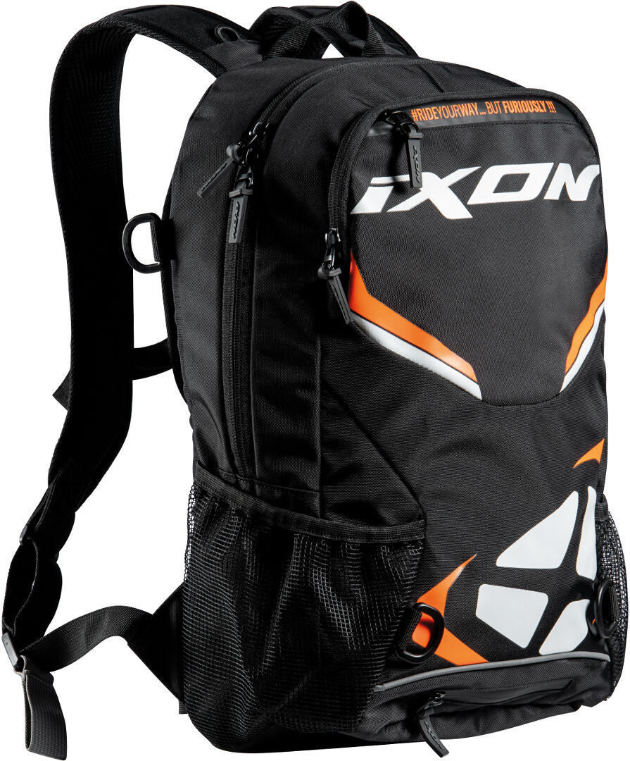 IXON R-Tension 23 Mochila Textil Moto Negro Blanco Naranja 23 L – 1 – Maximomoto PT